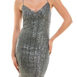 Urban Social Silver Sequin Dress NWT MEDIUM